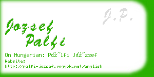 jozsef palfi business card